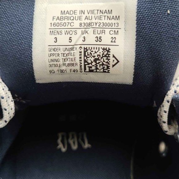 CONVERSE CHUCK TAYLOR ALL STAR HIGH STREET LOW TOP WHITE/NAVY/WHITE - Picture 2 of 3